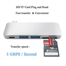 Load image into Gallery viewer, 5 in 1 USB 3.0 Hub  for Macbook
